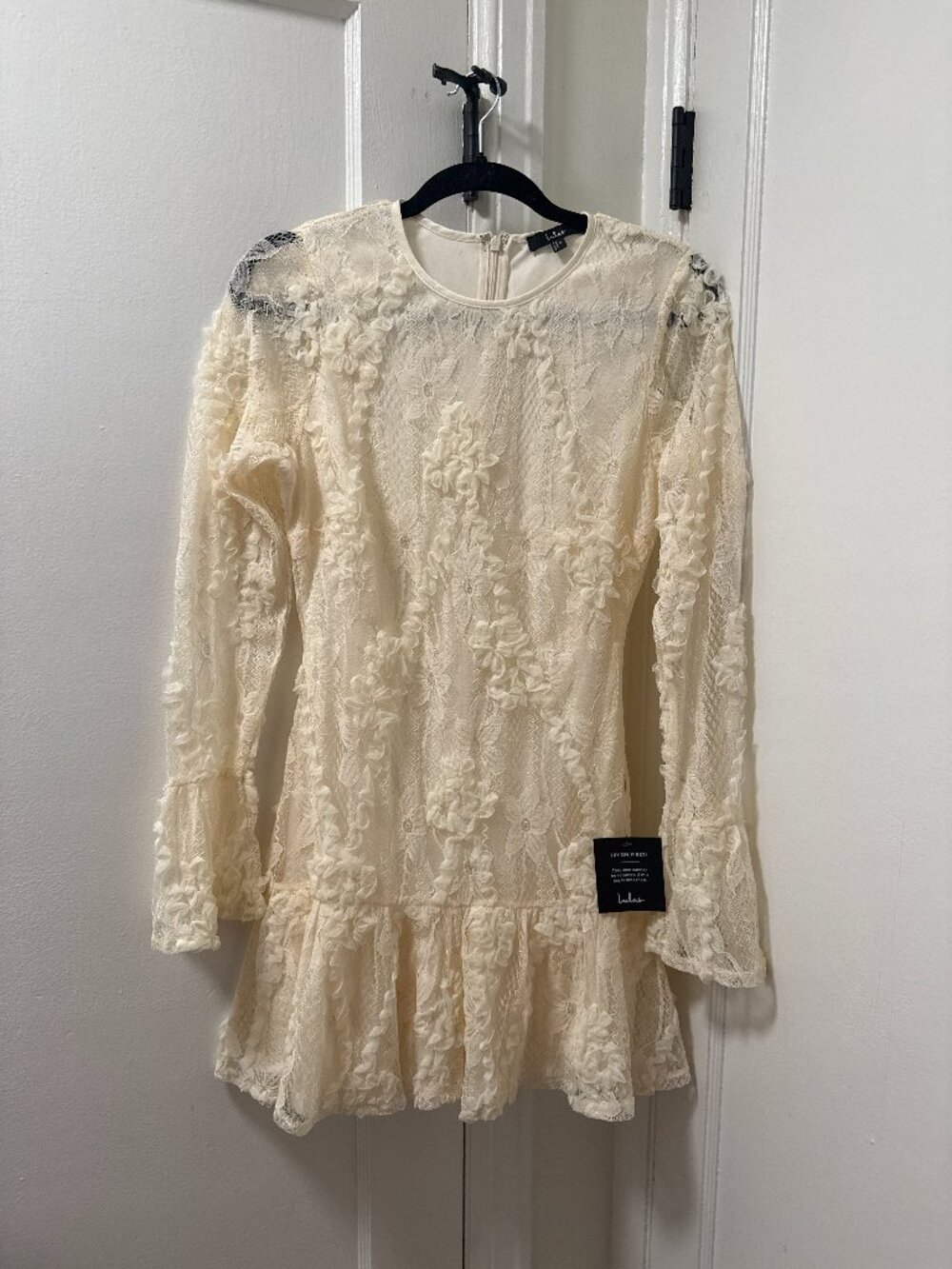 Lulu's Ivory lace dress size small